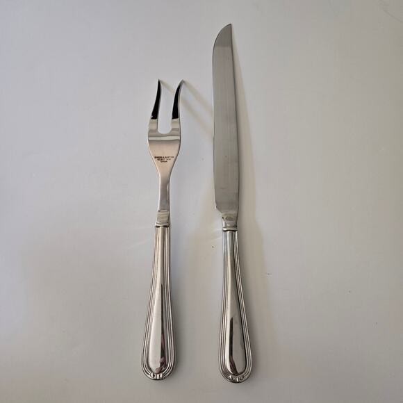 Reed & Barton WOODBURY Large 2-Piece Roast Carving Set 18/10 Stainless - Picture 3 of 6